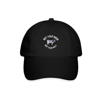Vegan Fleischlos Tierlieb & Veganer - Baseballkappe - Schwarz/Schwarz - Vorne