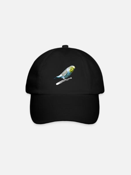 Süßer Wellensittich - Baseballkappe - Schwarz/Schwarz