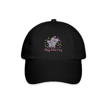 happy Mothersday - Baseballkappe - Schwarz/Schwarz - Vorne