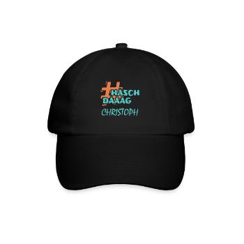 Vorname Name Nachname Christoph - Baseballkappe - Schwarz/Schwarz - Vorne