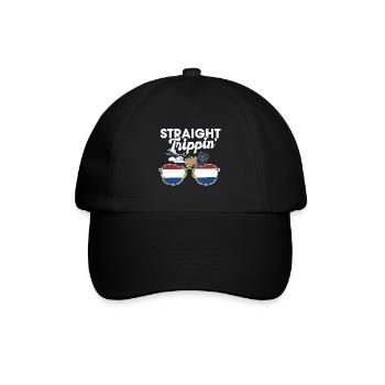 Straight Trippin' Netherlands Vacation Tour - Baseballkappe - Schwarz/Schwarz - Vorne