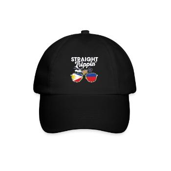 Straight Trippin' Philippines Vacation Tour - Baseballkappe - Schwarz/Schwarz - Vorne