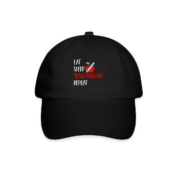 Lehrkraft Englisch Zweitsprache Fremdsprache - Baseballkappe - Schwarz/Schwarz - Vorne