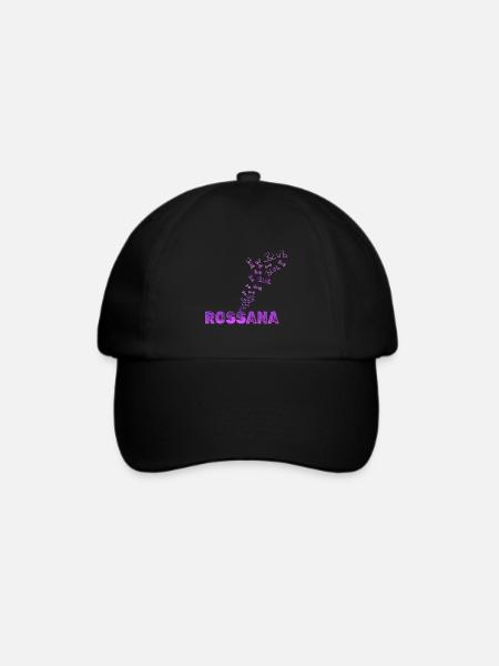 Spaßig Rossana - Baseballkappe - Schwarz/Schwarz