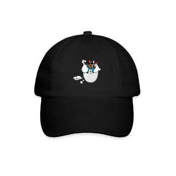 Eierschale Hühner Ostern Eier Federvieh Geflügel - Baseballkappe - Schwarz/Schwarz - Vorne