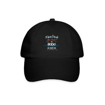 Bodo - Keine Panik. Alles wird gut - Baseballkappe - Schwarz/Schwarz - Vorne