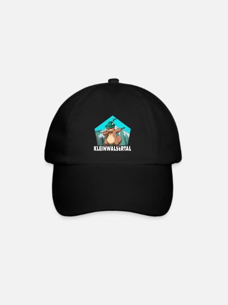 Kleinwalsertal Murmeltier für einen Walser - Baseballkappe - Schwarz/Schwarz