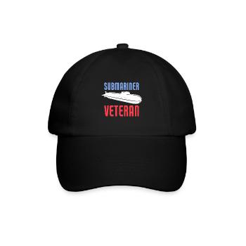 US Submariner Veteran - Baseballkappe - Schwarz/Schwarz - Vorne