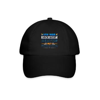 Ich war noch nicht fertig mit Wochenende - Baseballkappe - Schwarz/Schwarz - Vorne