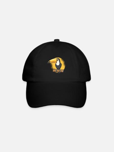Tukan Vogel Regenwald - Baseballkappe - Schwarz/Schwarz