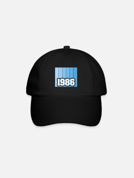 1986 - Baseballkappe - Schwarz/Schwarz