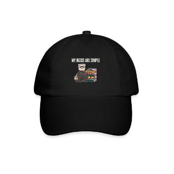 Frettchen Besitzer Frettchen - Baseballkappe - Schwarz/Schwarz - Vorne