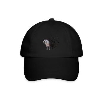 Nilpferd - Baseballkappe - Schwarz/Schwarz - Vorne