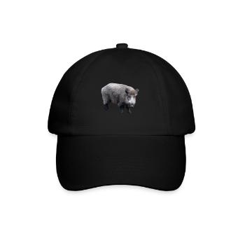 Wildschwein - Baseballkappe - Schwarz/Schwarz - Vorne