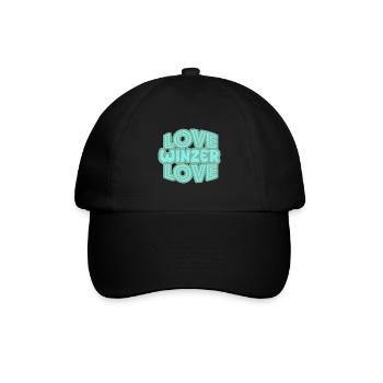 Spruch Winzer - Baseballkappe - Schwarz/Schwarz - Vorne