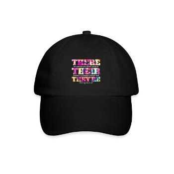 Englischlehrer Geschenke Englischklasse Grammatik - Baseballkappe - Schwarz/Schwarz - Vorne