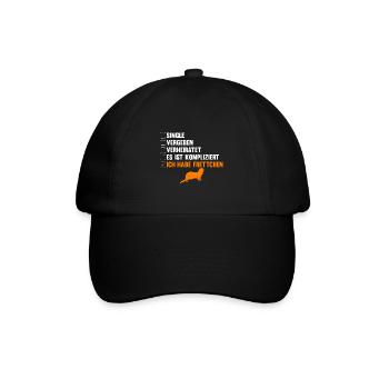 Es ist kompliziert ich habe Frettchen - Baseballkappe - Schwarz/Schwarz - Vorne