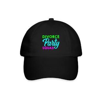 Divorce Party Squad - Baseballkappe - Schwarz/Schwarz - Vorne