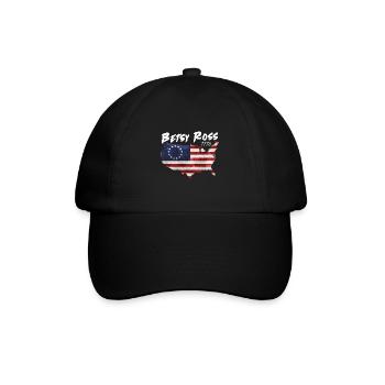 4. Juli Betsy Ross - Baseballkappe - Schwarz/Schwarz - Vorne