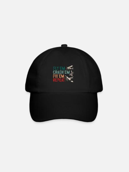 Ferngesteuertes Flugzeug Modellflugzeug - Baseballkappe - Schwarz/Schwarz