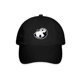 Fetter Pinguin Lustiger Pinguin Geschenk - Baseballkappe - Schwarz/Schwarz - Vorne