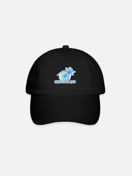 Urlaub Griechenland - Baseballkappe - Schwarz/Schwarz
