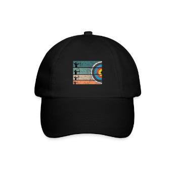 Bogenschiessen Bogenschütze Bogen Pfeil Langbogen - Baseballkappe - Schwarz/Schwarz - Vorne