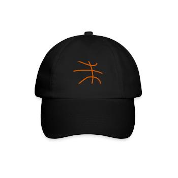 Basketball Basketballer - Baseballkappe - Schwarz/Schwarz - Vorne
