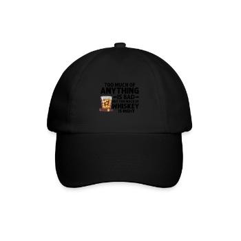 Whiskey trinken Whiskey trinken Whiskey Geschenk - Baseballkappe - Schwarz/Schwarz - Vorne