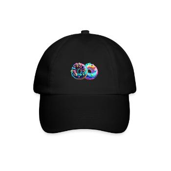 MEHR DONUTS - DONUTS - Baseballkappe - Schwarz/Schwarz - Vorne