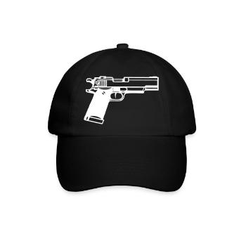 Gewehr - Baseballkappe - Schwarz/Schwarz - Vorne