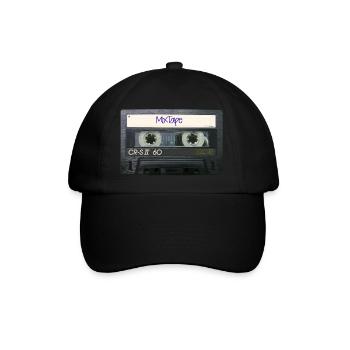 Retro DJ MixTape - Baseballkappe - Schwarz/Schwarz - Vorne