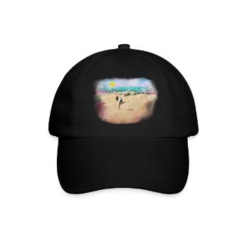 Tanz Sommer am Strand Sonne Geschenk - Baseballkappe - Schwarz/Schwarz - Vorne