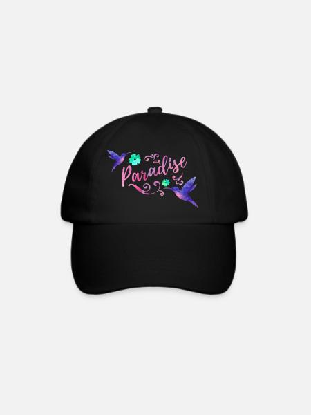 Paradise Watercolor - Baseballkappe - Schwarz/Schwarz
