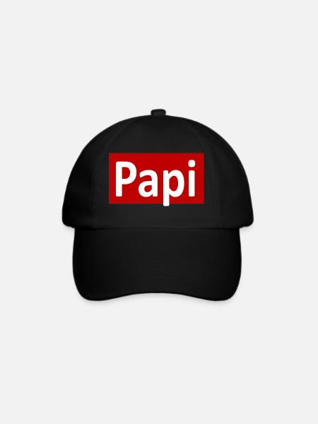 Papi Geschenk idee - Baseballkappe - Schwarz/Schwarz