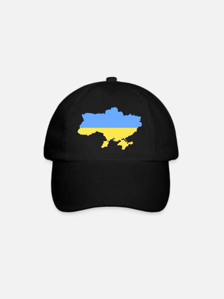 ukraine - Baseballkappe - Schwarz/Schwarz