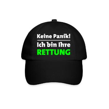 Rettung - Baseballkappe - Schwarz/Schwarz - Vorne