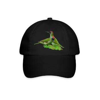 gruenspecht vogel - Baseballkappe - Schwarz/Schwarz - Vorne