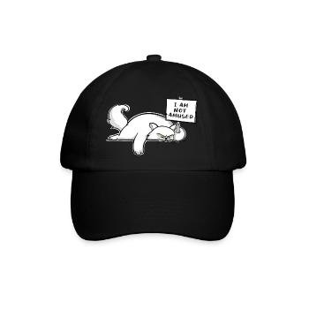 Angry Cat - Baseballkappe - Schwarz/Schwarz - Vorne