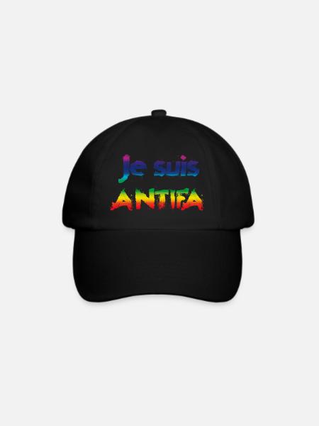 Je suis ANTIFA - Baseballkappe - Schwarz/Schwarz
