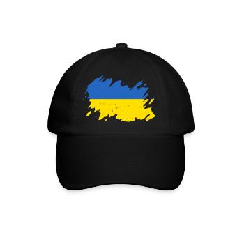 Ukraine Flagge Farbklecks Kazantip Kiew - Baseballkappe - Schwarz/Schwarz - Vorne