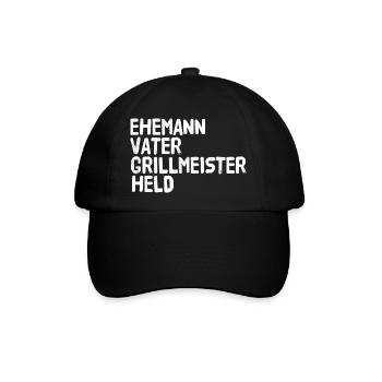 EHEMANN VATER GRILLMEISTER HELD - Baseballkappe - Schwarz/Schwarz - Vorne