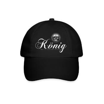 König sein - Baseballkappe - Schwarz/Schwarz - Vorne