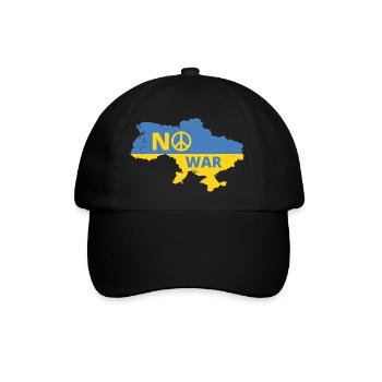No war in Europa Frieden Ukraine мир Peace Krieg - Baseballkappe - Schwarz/Schwarz - Vorne