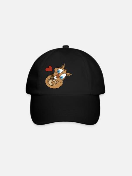Nuss-Liebe - Baseballkappe - Schwarz/Schwarz