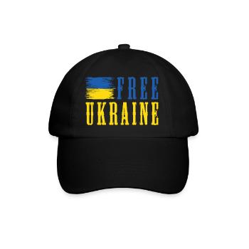 Free Ukraine - Baseballkappe - Schwarz/Schwarz - Vorne