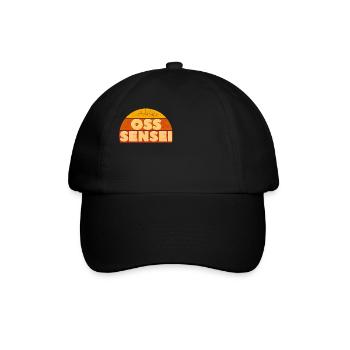 Oss sensei - Judo Geschenkidee - Baseballkappe - Schwarz/Schwarz - Vorne
