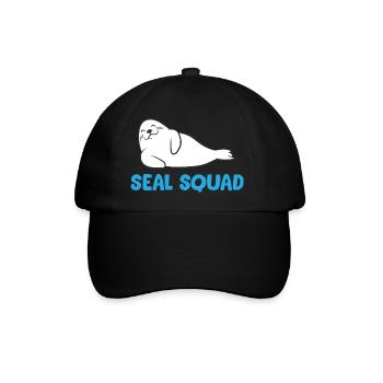 Seehund - Seal Squad - Baseballkappe - Schwarz/Schwarz - Vorne