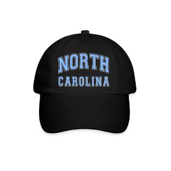 North carolina - Baseballkappe - Schwarz/Schwarz - Vorne