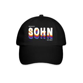 Der beste Sohn der Welt - Baseballkappe - Schwarz/Schwarz - Vorne